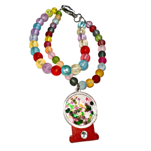 Floating stars Gum-ball Pop Frosted Beaded Bracelet - Picture 2 of 8